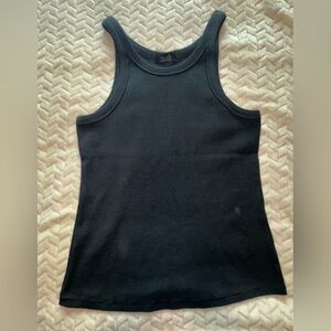 Nuuds Essential Ribbed Tank Black Size Large